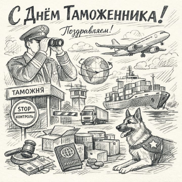 международный день таможенника, открытка №3