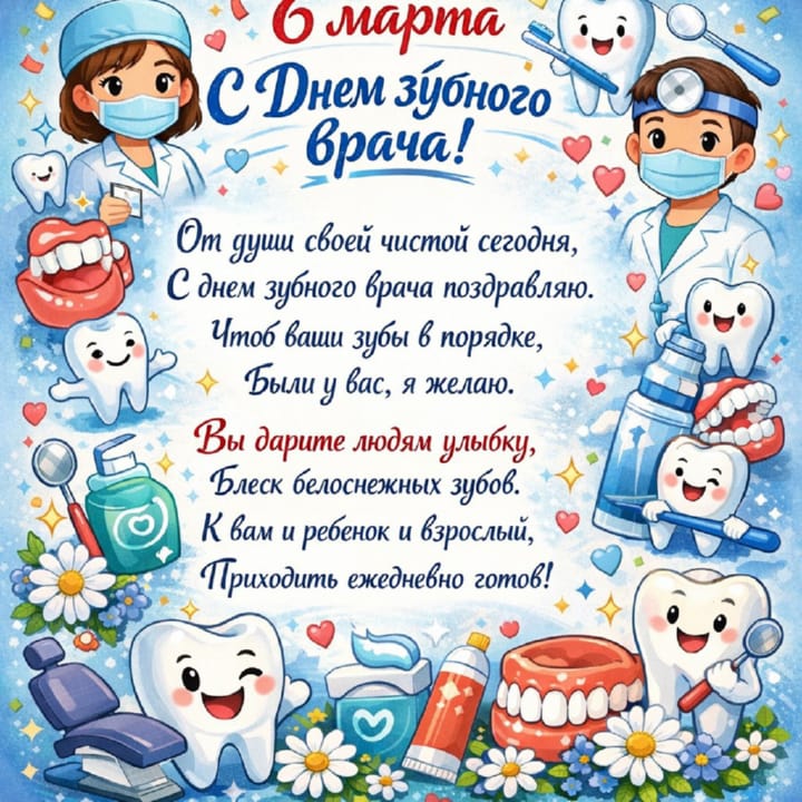 международный день зубного врача, открытка №16