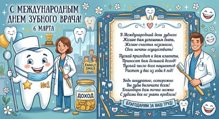 международный день зубного врача, открытка №18