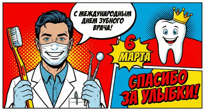 международный день зубного врача, открытка №26