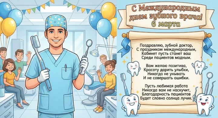 международный день зубного врача, открытка №6