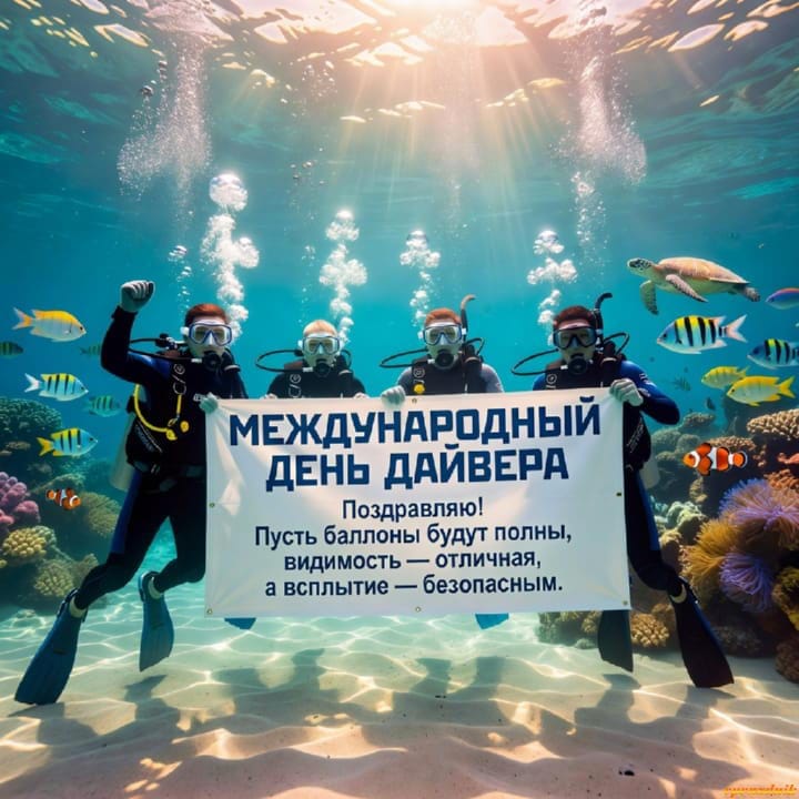 международный день дайвера, открытка №7