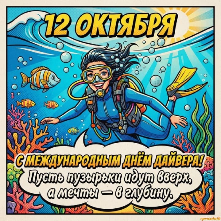 международный день дайвера, открытка №11