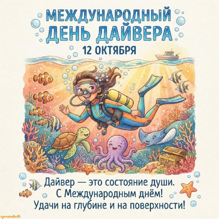 международный день дайвера, открытка №12