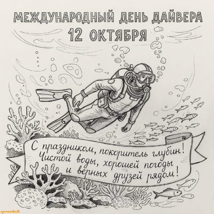 международный день дайвера, открытка №19