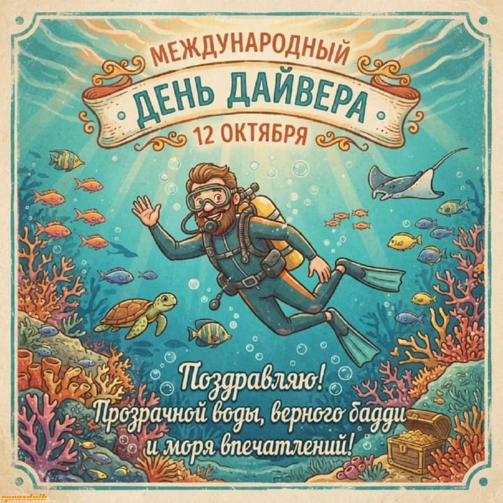 международный день дайвера, открытка №24