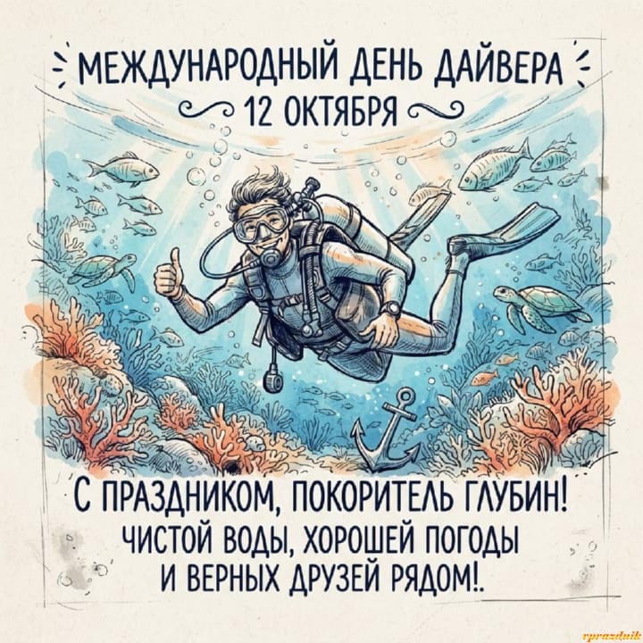 международный день дайвера, открытка №27