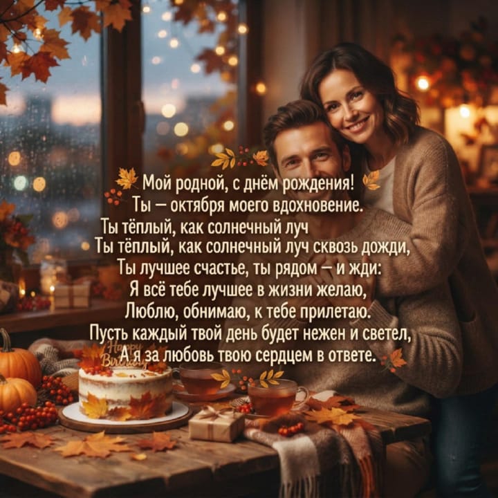 красивая открытка №20 с днем рождения родившимся в октябре