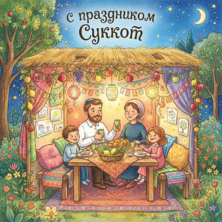 Суккот — Праздник кущей, открытка №12
