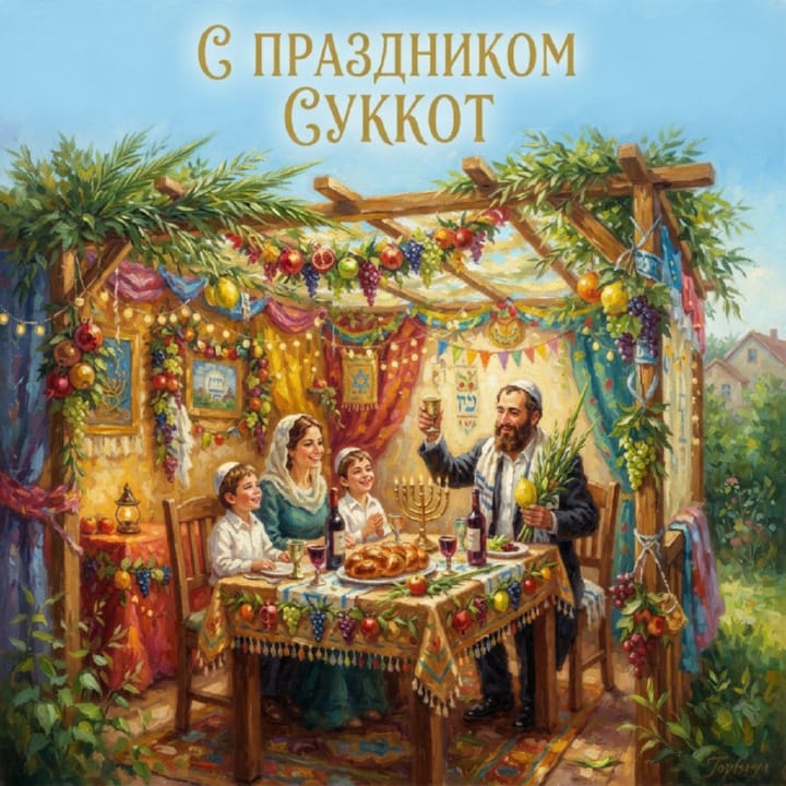 Суккот — Праздник кущей, открытка №17