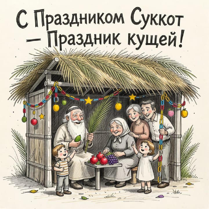 Суккот — Праздник кущей, открытка №22
