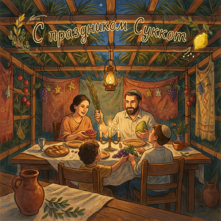Суккот — Праздник кущей, открытка №29
