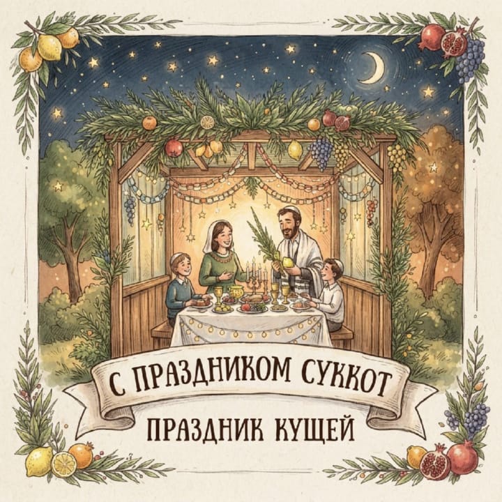 Суккот — Праздник кущей, открытка №34