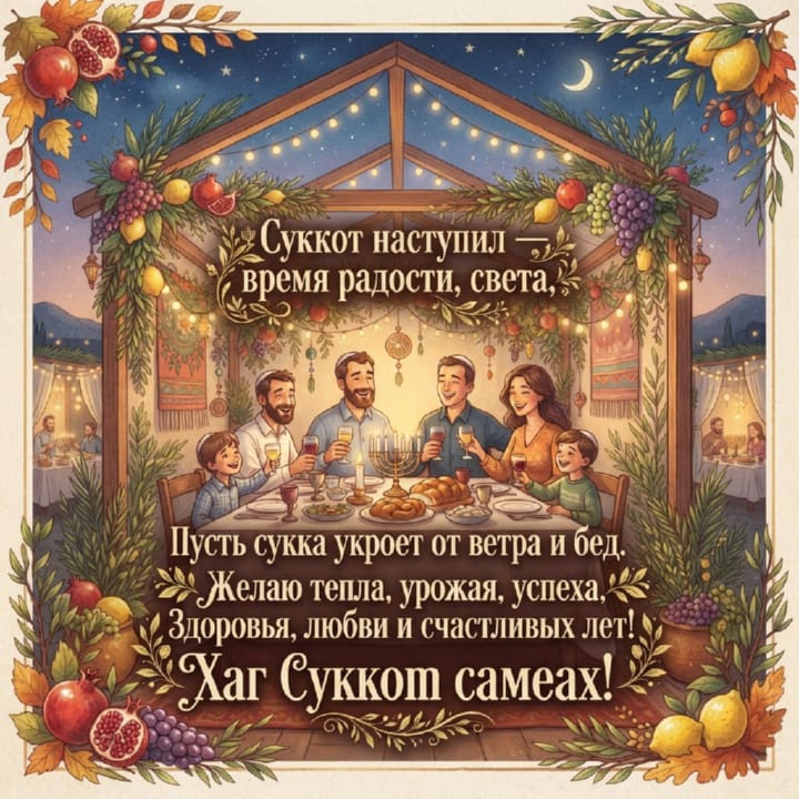 Суккот — Праздник кущей, открытка №35