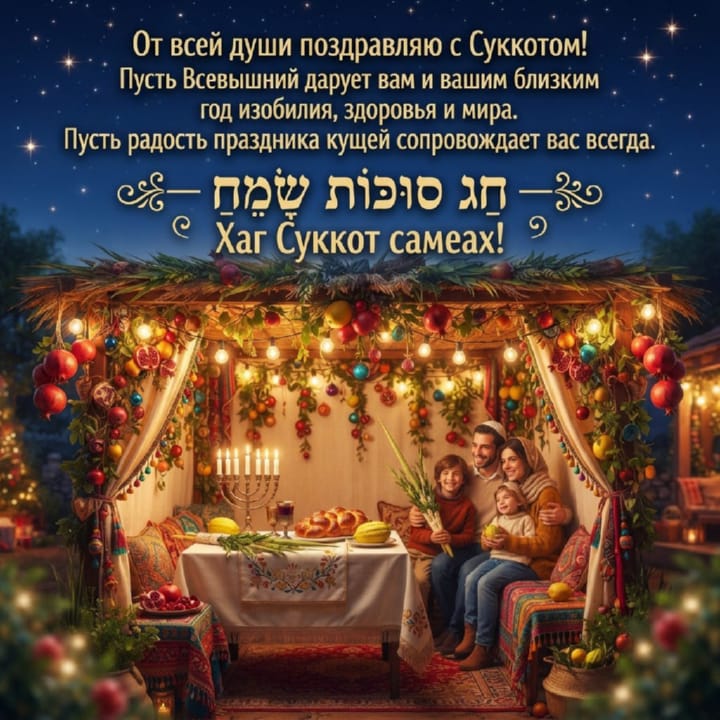 Суккот — Праздник кущей, открытка №36