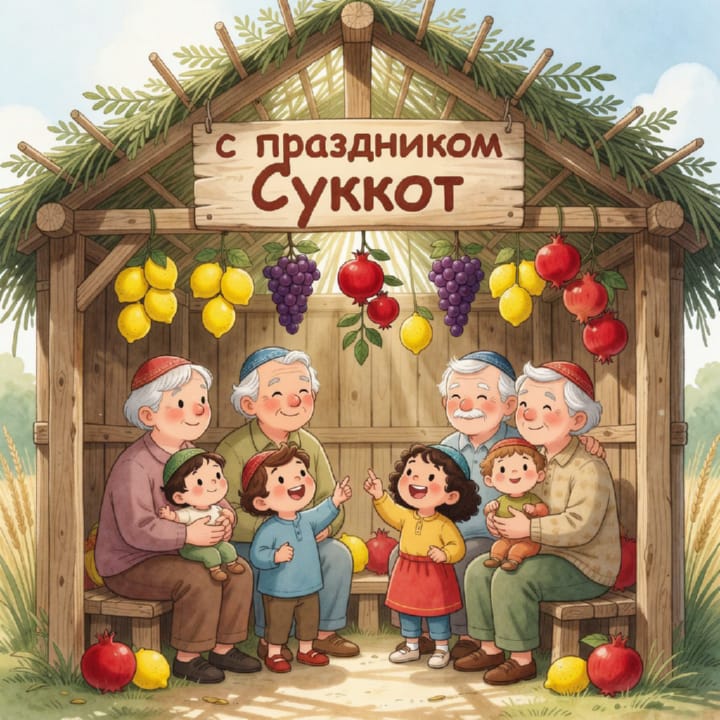 Суккот — Праздник кущей, открытка №39