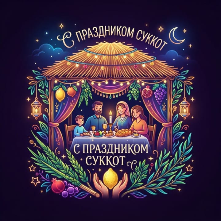 Суккот — Праздник кущей, открытка №4