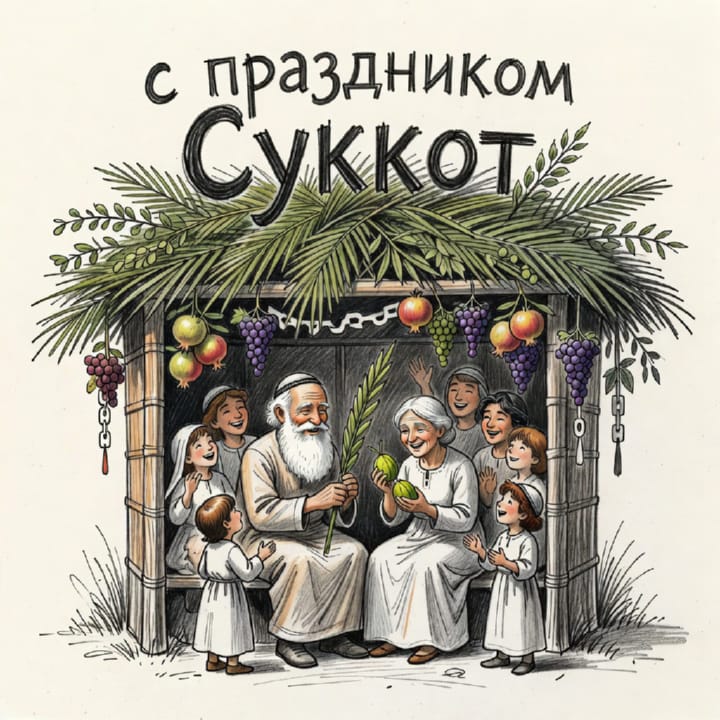 Суккот — Праздник кущей, открытка №41