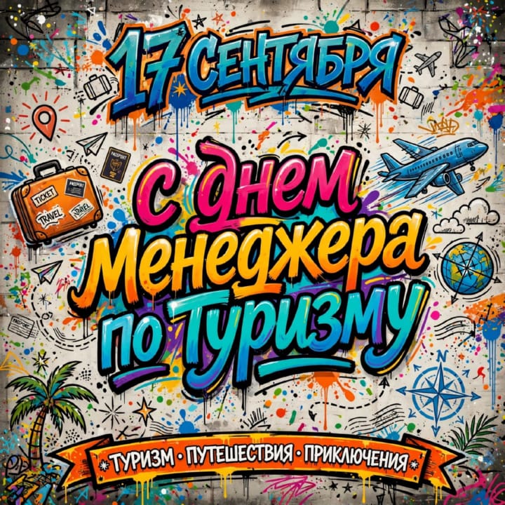 красивая открытка №14 с днем тур-менеджера (менеджера по туризму)