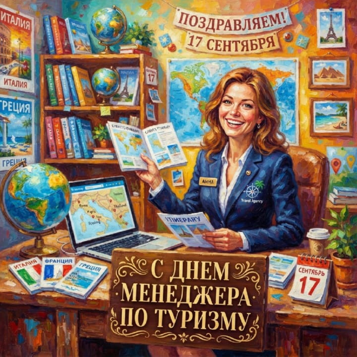 красивая открытка №19 с днем тур-менеджера (менеджера по туризму)