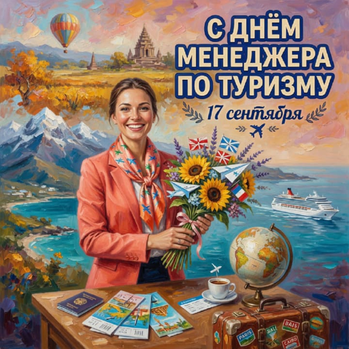 красивая открытка №25 с днем тур-менеджера (менеджера по туризму)