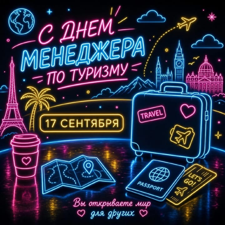 красивая открытка №33 с днем тур-менеджера (менеджера по туризму)