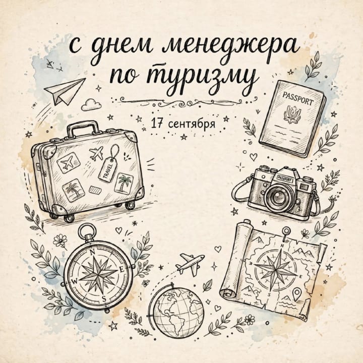 красивая открытка №36 с днем тур-менеджера (менеджера по туризму)