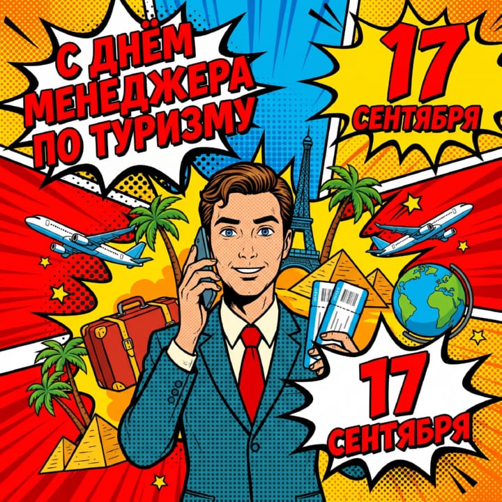 красивая открытка №38 с днем тур-менеджера (менеджера по туризму)