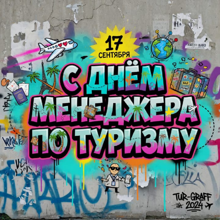красивая открытка №55 с днем тур-менеджера (менеджера по туризму)
