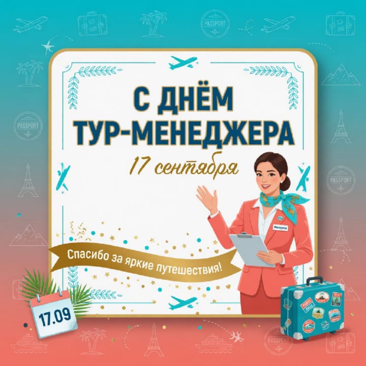 красивая открытка №59 с днем тур-менеджера (менеджера по туризму)