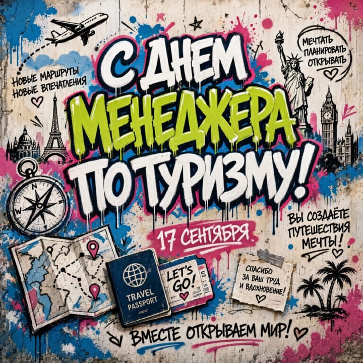 красивая открытка №8 с днем тур-менеджера (менеджера по туризму)