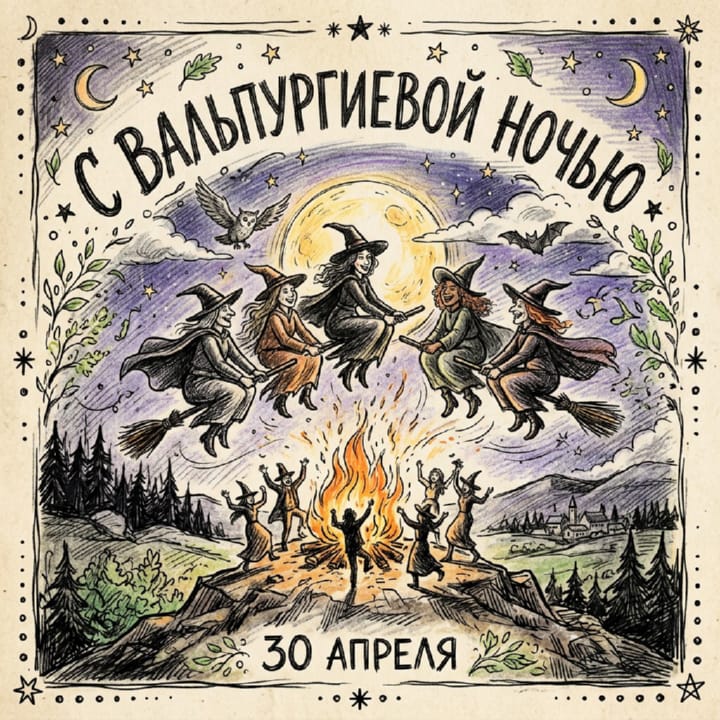 вальпургиева ночь, открытка №28