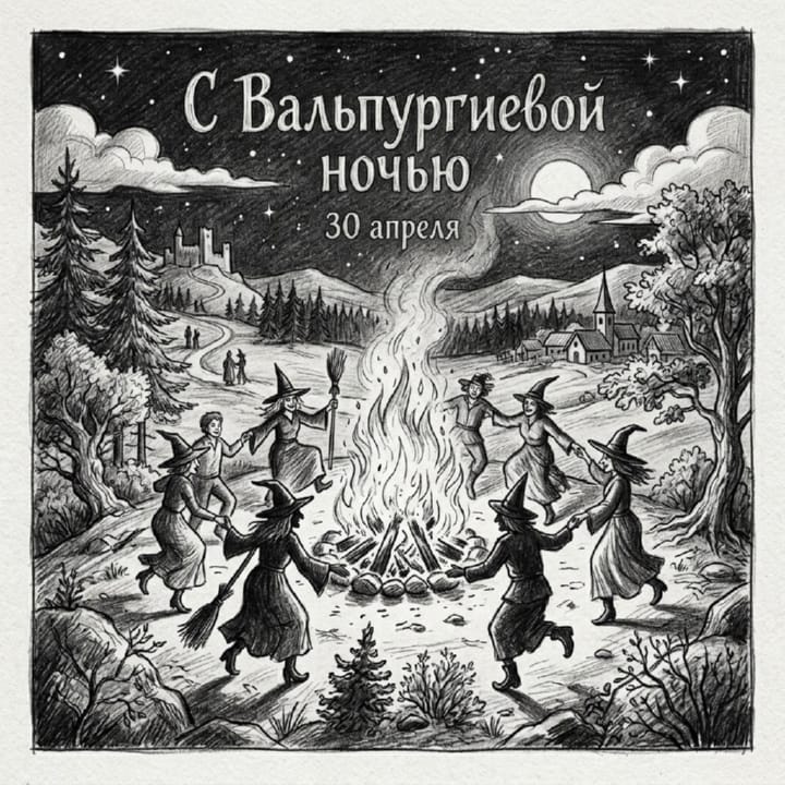 вальпургиева ночь, открытка №30