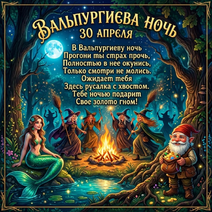 вальпургиева ночь, открытка №9