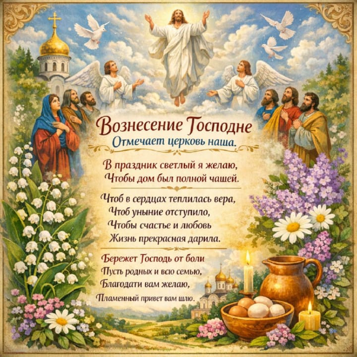 вознесение Господне, открытка №10