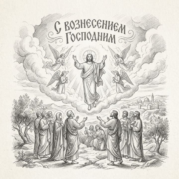 вознесение Господне, открытка №12