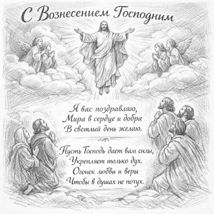 вознесение Господне, открытка №18