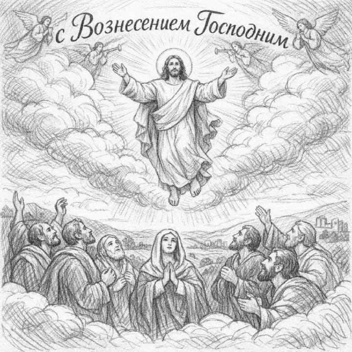 вознесение Господне, открытка №3