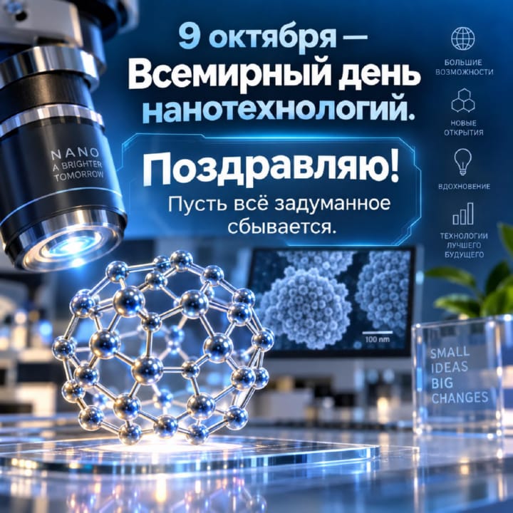 красивая открытка №1 с всемирным днем нанотехнологий