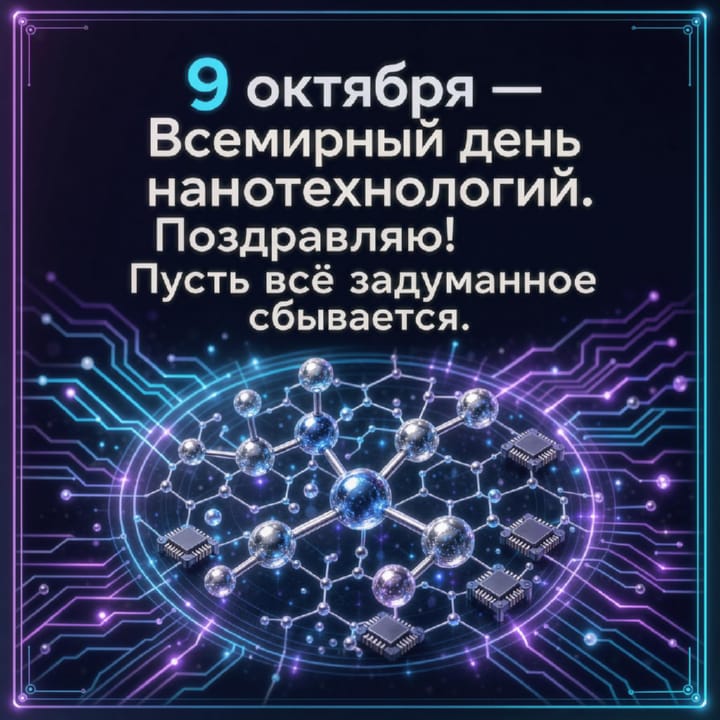 красивая открытка №10 с всемирным днем нанотехнологий