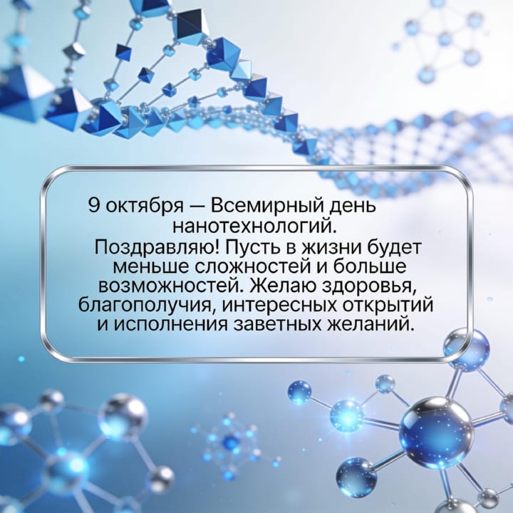 красивая открытка №15 с всемирным днем нанотехнологий