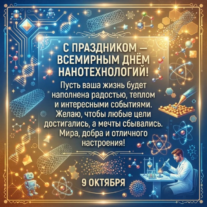 красивая открытка №2 с всемирным днем нанотехнологий