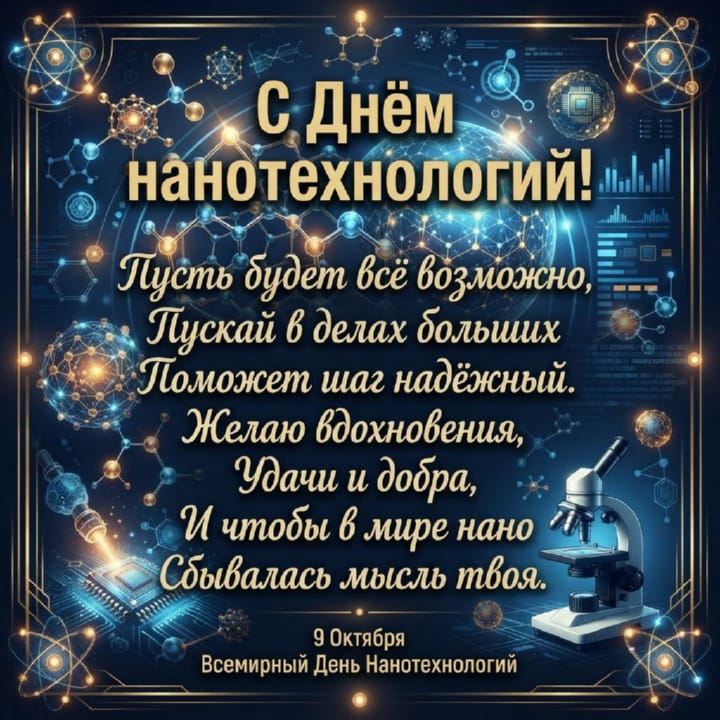 красивая открытка №23 с всемирным днем нанотехнологий