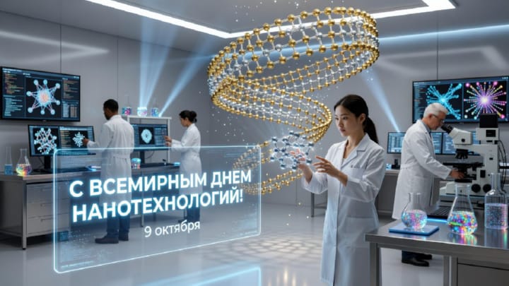 красивая открытка №27 с всемирным днем нанотехнологий