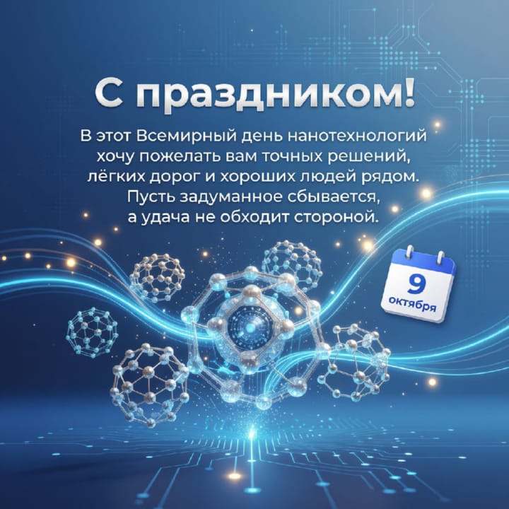 красивая открытка №30 с всемирным днем нанотехнологий