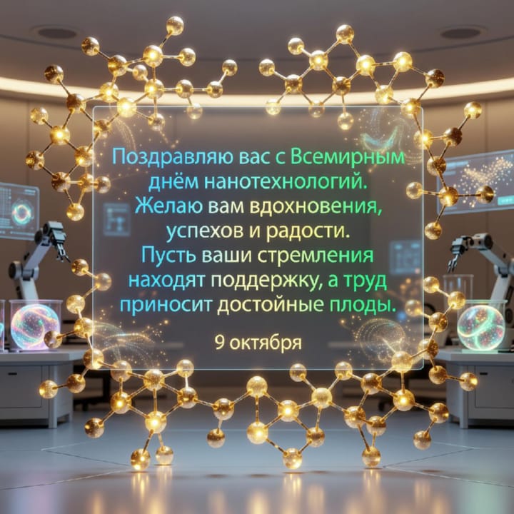 красивая открытка №31 с всемирным днем нанотехнологий