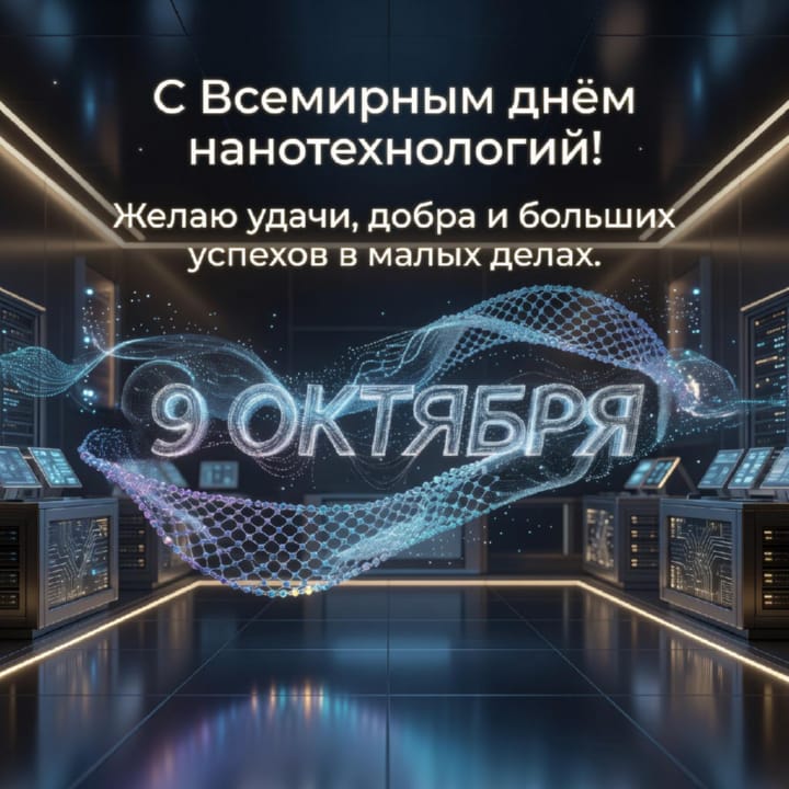 красивая открытка №33 с всемирным днем нанотехнологий