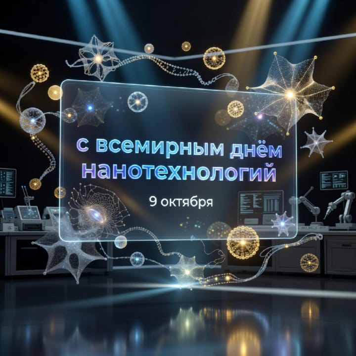 красивая открытка №34 с всемирным днем нанотехнологий