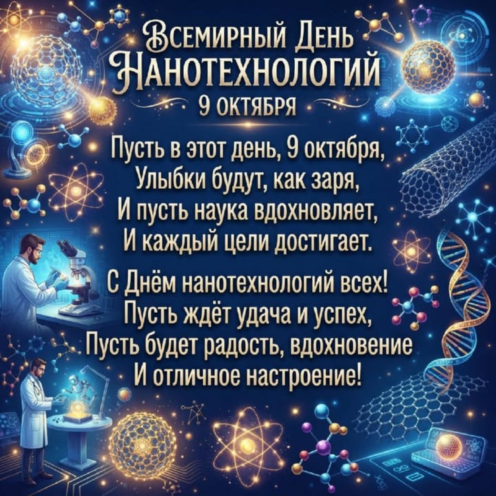 красивая открытка №35 с всемирным днем нанотехнологий