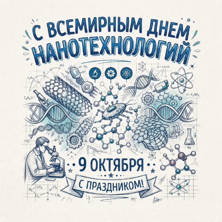 красивая открытка №40 с всемирным днем нанотехнологий